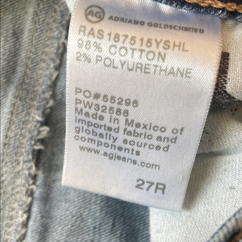 AG-ed denim Adriano Goldschmied jeans womens straight leg High Rise 27R - Picture 9 of 11
